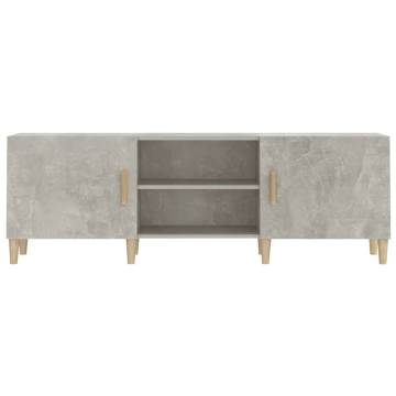 Stylish Concrete Grey TV Cabinet - Engineered Wood 150x30 cm