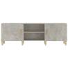 Stylish Concrete Grey TV Cabinet - Engineered Wood 150x30 cm