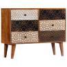 Elegant Solid Mango Wood Sideboard with Printed Pattern