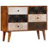 Elegant Solid Mango Wood Sideboard with Printed Pattern