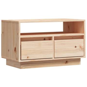 Stylish TV Cabinet 60x35x37 cm - Solid Pine Wood