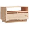 Stylish TV Cabinet 60x35x37 cm - Solid Pine Wood