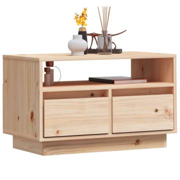 Stylish TV Cabinet 60x35x37 cm - Solid Pine Wood