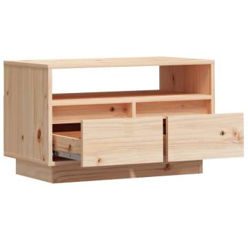 Stylish TV Cabinet 60x35x37 cm - Solid Pine Wood