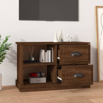 Stylish Brown Oak TV Cabinet - 73x35.5 cm | HipoMarket UK