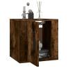 Stylish Wall Mounted TV Cabinet in Smoked Oak - 40x34.5x40 cm