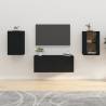 Wall Mounted TV Cabinets 2 pcs Black 40x34.5x60 cm Colour black Quantity in Package 2 Height 60 cm Width 40 cm 