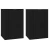 Wall Mounted TV Cabinets 2 pcs Black - Modern Storage Solution