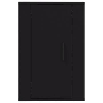 Wall Mounted TV Cabinets 2 pcs Black - Modern Storage Solution