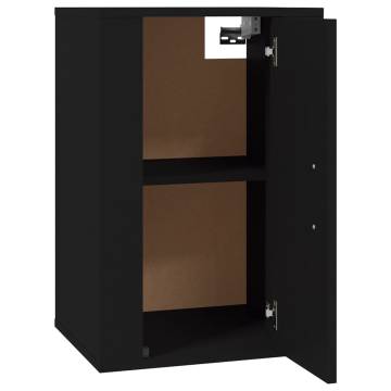 Wall Mounted TV Cabinets 2 pcs Black - Modern Storage Solution