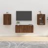 Wall Mounted TV Cabinets 2 pcs Brown Oak 40x34.5x60 cm Colour brown oak Quantity in Package 2 Height 60 cm Width 40 cm 