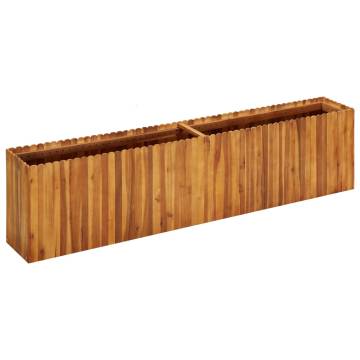 Garden Raised Bed 200x30x50 cm - Solid Acacia Wood Planter