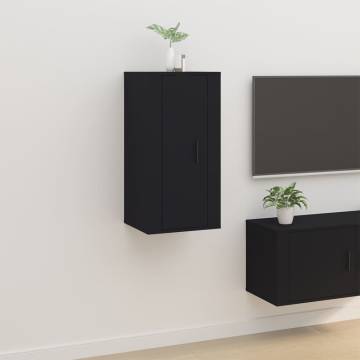 Wall Mounted TV Cabinet Black - Sleek & Practical Storage