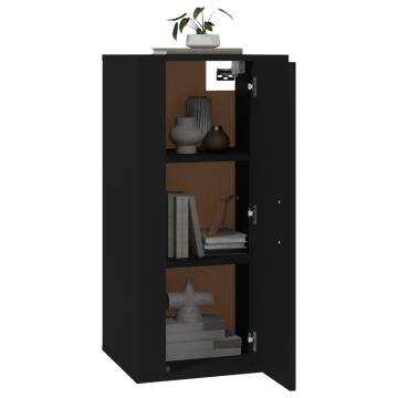 Wall Mounted TV Cabinet Black - Sleek & Practical Storage