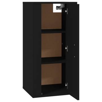 Wall Mounted TV Cabinet Black - Sleek & Practical Storage