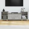 Stylish Concrete Grey TV Cabinet - 160x35x55 cm | HipoMarket