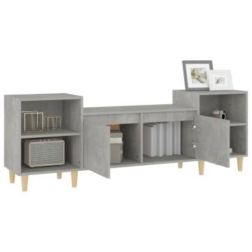 Stylish Concrete Grey TV Cabinet - 160x35x55 cm | HipoMarket