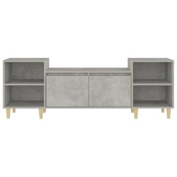 Stylish Concrete Grey TV Cabinet - 160x35x55 cm | HipoMarket