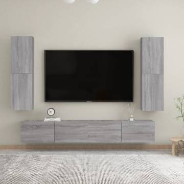 Wall-mounted TV Cabinet Grey Sonoma - Stylish & Space-Saving