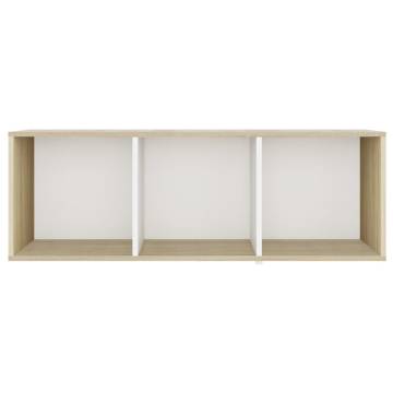 Stylish TV Cabinets 2 pcs White & Sonoma Oak - 107x35x37 cm