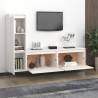 Stylish 3 Pcs White Solid Wood Pine TV Cabinets - Hipomarket