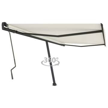 Freestanding Manual Retractable Awning 400x300 cm - Cream