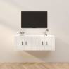 Wall-mounted TV Cabinets 2 pcs High Gloss White 57x34.5x40 cm Colour high gloss white Quantity in Package 2 Width 57 cm 