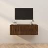 Wall-mounted TV Cabinets 2 pcs Brown Oak 57x34.5x40 cm Colour brown oak Quantity in Package 2 Width 57 cm 