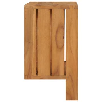 Wall-mounted Towel Rack | Solid Teak Wood | Hipomarket UK