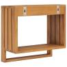 Wall-mounted Towel Rack | Solid Teak Wood | Hipomarket UK