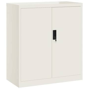 White Steel File Cabinet 79x40x90 cm - Organize Your Office