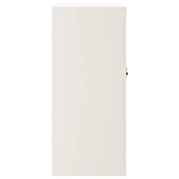 White Steel File Cabinet 79x40x90 cm - Organize Your Office