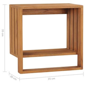 Wall-mounted Towel Rack | Solid Teak Wood | Hipomarket UK