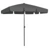 Beach Umbrella Anthracite 200x125 cm Colour anthracite Size 200 x 125 cm Quantity in Package 1 