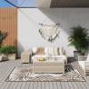 Outdoor Rug Brown & White 100x200 cm - Stylish & Reversible