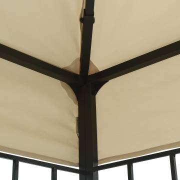 Elegant 3x4 m Cream Gazebo for Outdoor Comfort