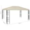 Elegant 3x4 m Cream Gazebo for Outdoor Comfort