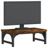 Monitor Stand Smoked Oak - Ergonomic Design & Storage Space