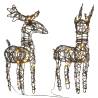 Christmas Decorations 2 pcs Reindeers 80 LEDs Warm White Rattan Quantity in Package 2 Number of LEDs 1 