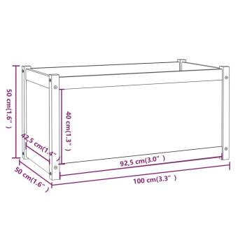 Garden Planters 2 pcs Honey Brown - Solid Pinewood 100x50x50cm