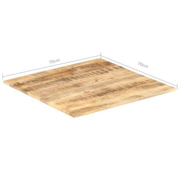 Table Top Solid Mango Wood 70x70cm - Durable & Stylish