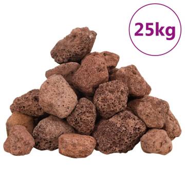 Volcanic Rocks 25 kg Red 3-5 cm for Aquariums & Gardens