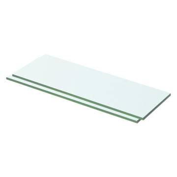 Stylish Glass Shelves - 2pcs Panel 50x12 cm | Hipomarket UK