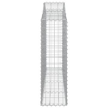 Arched Gabion Baskets - 2 pcs Galvanised Iron | Hipomarket