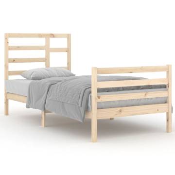 Solid Wood Bed Frame 90x200 cm - Stylish & Sturdy