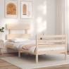 Solid Wood Bed Frame with Headboard 90x200 cm | Hipo Market