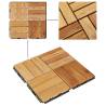 Decking Tiles 20 pcs 30x30 cm Solid Wood Teak | Hipomarket