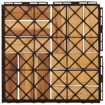 Decking Tiles 20 pcs 30x30 cm Solid Wood Teak | Hipomarket