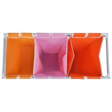 3-Section Laundry Sorter Hampers 2 pcs with Washing Bin