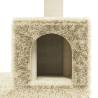 Cat Tree with Sisal Scratching Posts - Cream 188 cm